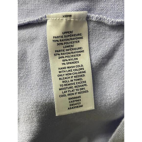 Nordstrom 1901 Blue Gingham Short Sleeve A Line Knee Length Dress Stretch NWT XL - Picture 6 of 6